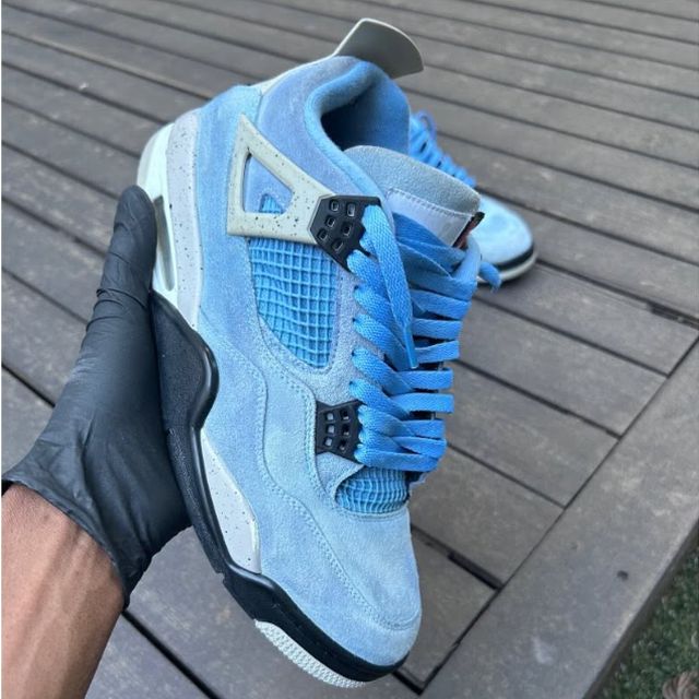 The same Jordan 4 after colour restoration, with the colour brought back